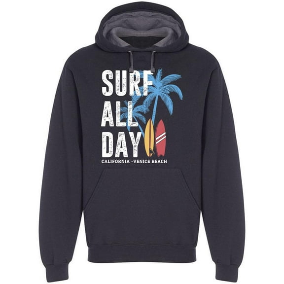 Surf All Day In California Hoodie Men -Image by Shutterstock, Male Medium