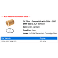thumbnail image 2 of Oil Filter - Compatible with 2006 - 2007 BMW 530i 3.0L 6-Cylinder, 2 of 2