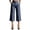 Navy, variant on LEAVINGSUO Striped Cargo Capri Pants for Women With Pockets Women's Business Casual Slacks Office Dress Capris Breathable Lightweight Black S