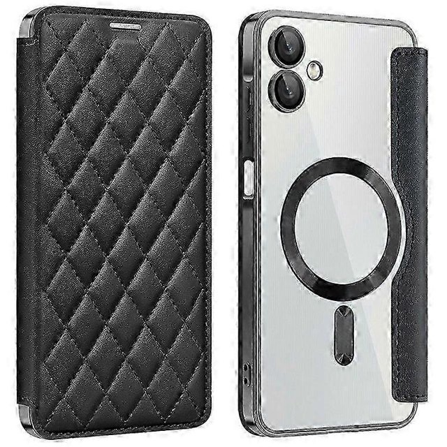Funda para Samsung Galaxy A06 compatible con MagSafe Rhombus de piel sintética.