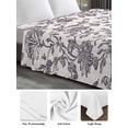 thumbnail image 6 of Spring Flowers King Size Flat Sheet, Wrinkleproof & Fadeproof Cooling Flat Bed Sheet Only, Farmhouse Purple Pastoral Floral Leaf Breathable Soft Bedding Top Sheets 105 x 98 Inches, 6 of 8