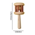 thumbnail image 4 of Natural Wooden Baby Rattle Toy for Infants 0-1 Year, Educational Toys Hand Rattles for 0 3 6 9 12 Months Boys Girls, Easy Grip Infant Sensory Shaker Toy, Promote Motor Skills and Sensory Development, 4 of 7
