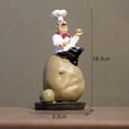 thumbnail image 3 of Figurines de Chef Vintage Country Happy Chef Figurine en Résine Maison Restaurant Table de Collection, 3 of 6
