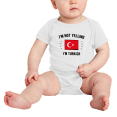 thumbnail image 2 of I'm Not Yelling, I'm Turkish Baby Romper Bodysuit For Boy Girl (White, 12-18 Months), 2 of 5