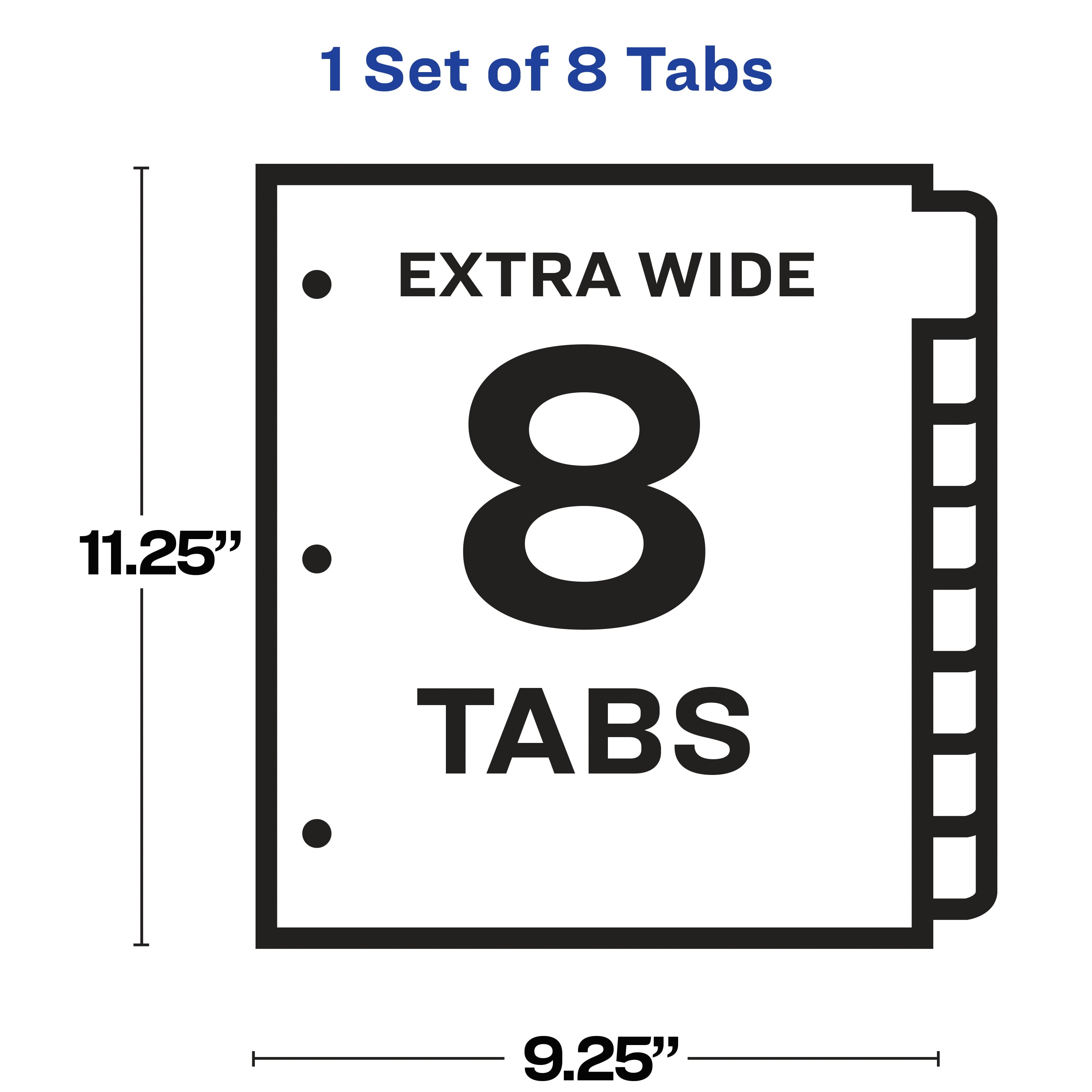 White Avery Index Maker Extra Wide Clear Label Dividers 5 Tab Set 11438 Index Dividers Office Products Oneinfive Com Au