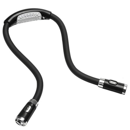 Walk Over Light - Eutuxia LED Hug Neck Book Light with Handsfree Flexible Arms. Good for Night Reading & Knitting on Bed, Cars & Outdoor. Perfect Lamp for Night Jogging, Camping & Walking. Portable & Lightweight.