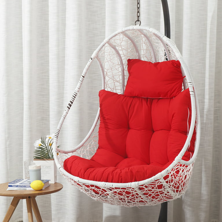 Hanging Chair Cushion Swing Chair Cushion, Hanging Egg Chair Pad, with Soft Seat  Cushion & Pillow for Patio Yard Garden Hanging Basket Chair Seat 