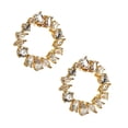 thumbnail image 1 of Aretes de poste ZVEZDA Circonias y chapa de oro 18K, 1 of 4