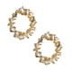 thumbnail image 1 of Aretes de poste ZVEZDA Circonias y chapa de oro 18K, 1 of 4