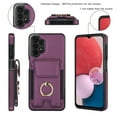 thumbnail image 4 of Metal ring holder leather phone case for Samsung A55 A35 A25 A15 A54 A14 A73 A53 A13 A72 A52 A42 A12 A71 A51 card Solt stand cover, 4 of 8