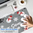 thumbnail image 4 of Long Mouse Pads for Desk,Gray Christmas Snowman Pattern Desk Mats on Top Of Desks, Desk Mouse Pad Extra Large with 3mm Non-Slip Base and Stitched Edge for Gaming,Office,Work,Home 35.4x15.7in, 4 of 5