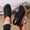 Black, variant on Women Bohemian Shoes Solid Thick Sole Ethnic Look Summer Casual Layout