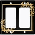 thumbnail image 6 of Metal Light Switch Plate Cover Elegant Victorian Floral Frame Black FRA081, 6 of 13