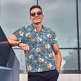 thumbnail image 4 of Balery Surf Shark Camisa Polo de Hombre con Estampado, de Manga Corta y Tejido Medio, Camisa Tipo Golf Polo-XX-Large, 4 of 6