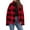 Red, variant on Oksale Vintage Plaid Jackets for Women Fluffy Fleece lined Jacket Lapel Collar Checked Coats No Hood Button Down Long Sleeve Coat Thicken Warm Winter Jacket 2025 Pink M