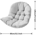 thumbnail image 2 of Hammock Egg Chair Cushion Replacement, Egg Chair Cushion 47.2 * 31.5" for Bedroom Balcony Egg Chair,Hammock Chair Cushions,Wicker Hanging Chair Cushion, 2 of 7