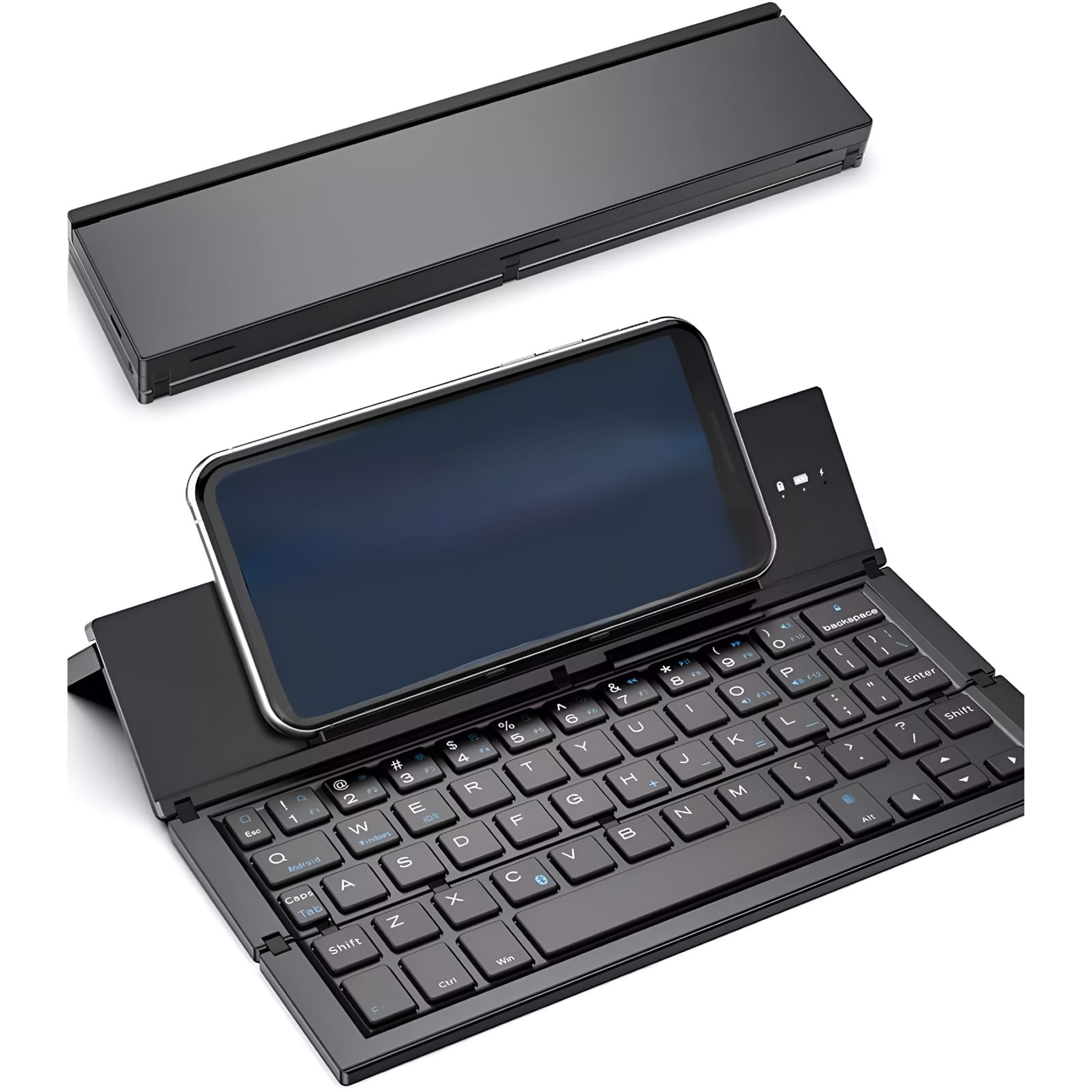 GJX 2026 New Mini Foldable Bluetooth Keyboard for Ios Windows Android for Tablet,Smartphone,Laptop,Travel