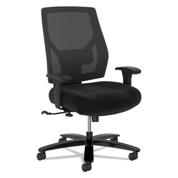 HON HVL585.ES10.T 18 in. to 22 in. Seat Height 450 lbs. Capacity Crio Big and Tall Mid-Back Task Chair - Black