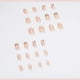 thumbnail image 4 of 24 uñas postizas cuadradas cortas de cobertura completa, uñas postizas francesas cortas con pegamento, uñas acrílicas para mujeres y niñas (lentejuelas naranja rosa), 4 of 5