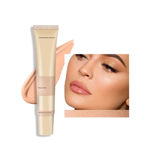 Fond de Teint Correcteur Beauté Durable Imperméable Fond de Teint Contrôle du Sébum Fond de Teint Correcteur Longue Tenue Non Transférable Résistant à la Transpiration et Imperméable 30 ml, Correcteur pour Femmes