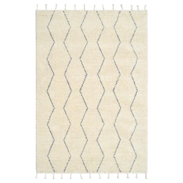 Dynamic Rugs CT246950109 2 x 4 ft. Celestial 6950 Rectangle Modern Wool Rug - 109 Ivory & Grey