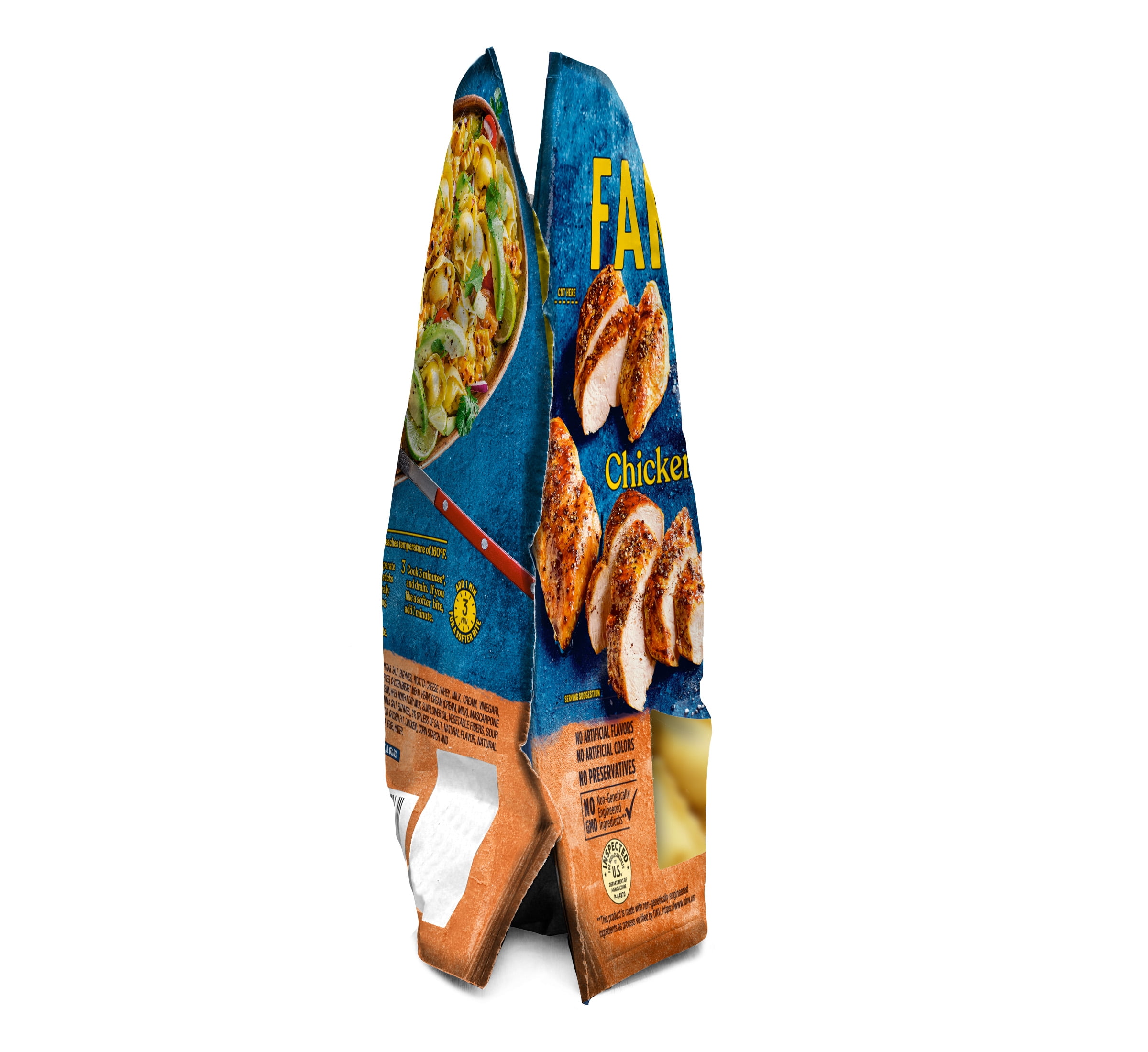 Giovanni Rana Tortelloni Chicken Mozzarella Cheese Filled Pasta Bag (Family Size, 19oz, Fresh), Refrigerated