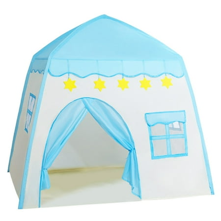 Play Tent Flower Kids Play Tent Children Indoor and Outdoor Castle Playhouse for Boys Toddlers Gift Blue