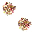 thumbnail image 2 of Minnieouse 100 piezas de botones de mixta, botón con estampado floral de agujeros para coser Type2 NO2, 2 of 6