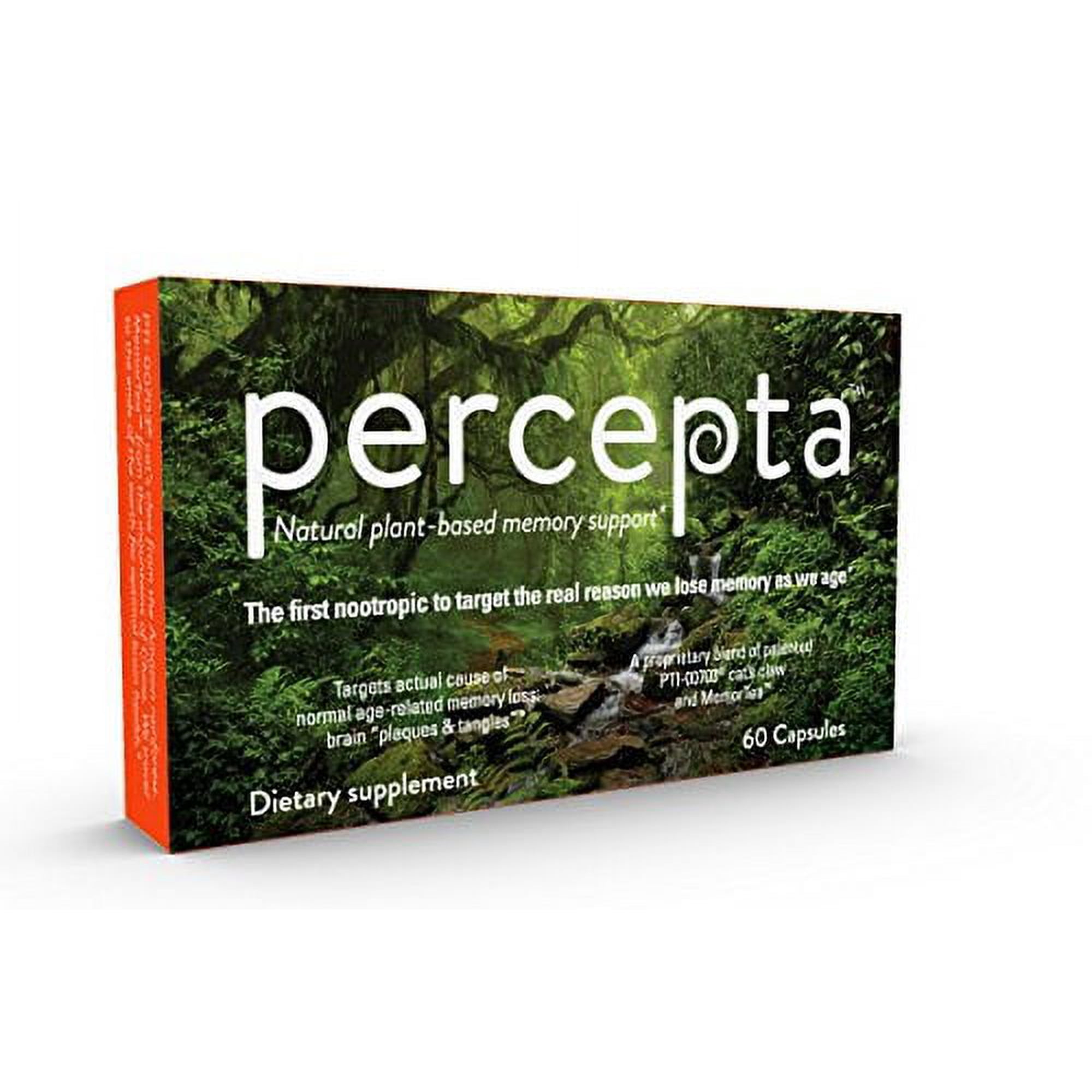 Percepta Natural-Plant Based Memory Support - All Natural Nootropic - Memory, Focus, Clarity - 30 Day Supply