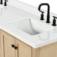 thumbnail image 7 of ARIEL Cambridge 73 Inch Double Rectangle Sink Bathroom Vanity With Pure White Quartz Countertop 1.5 Inch Edge In Oak, 7 of 7