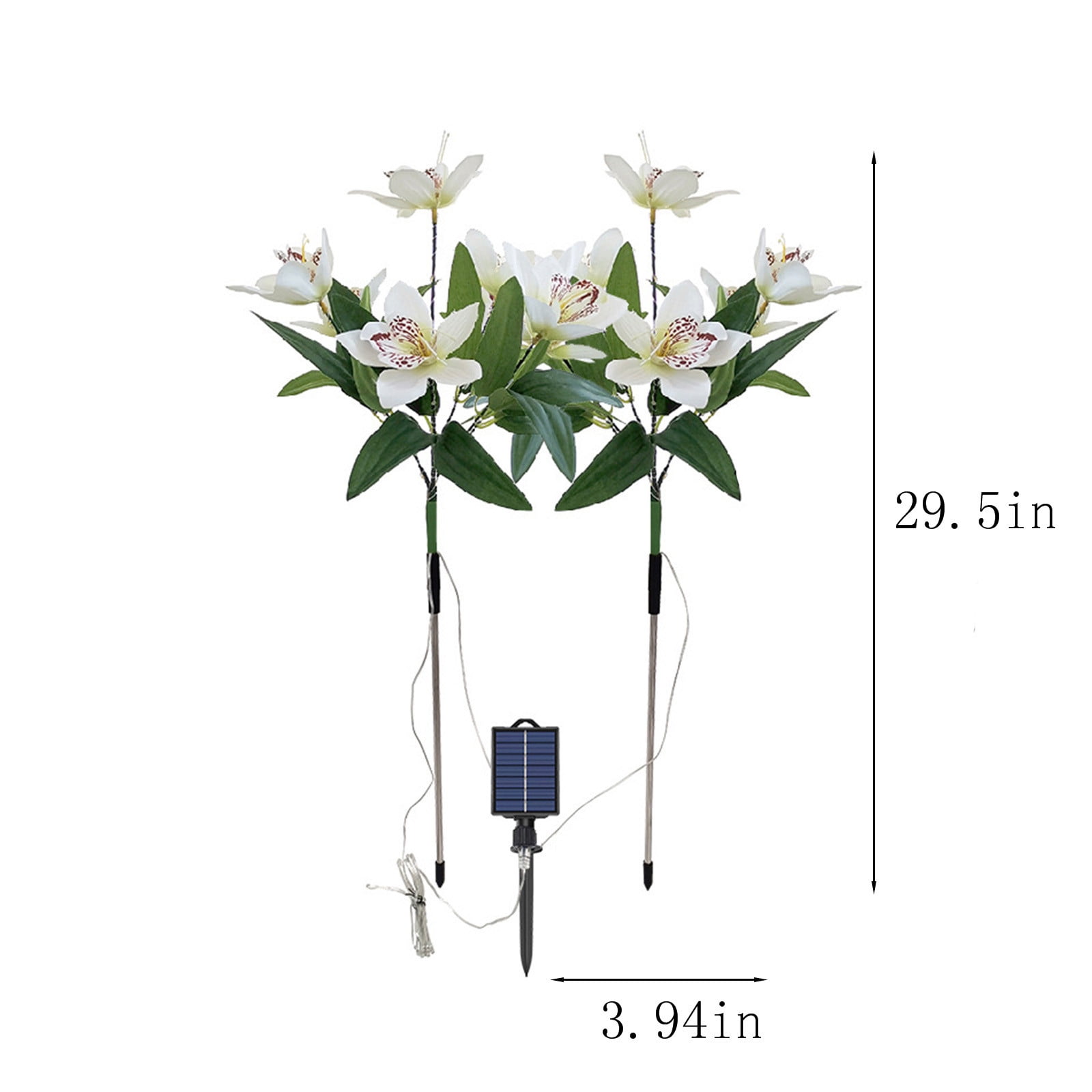 Artificial Flowers, Solar Flower Lights Outdoor, Solar Flowers Garden Decorative Lights Led Stake Lights Auto On/Off Bright Up To 8 Hrs, Staron Solar Flower Lights Outdoor, Solar