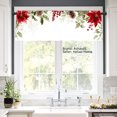 thumbnail image 2 of AshasdS Polyester Window Valance Curtain with Poinsettia and Pinecone Design for Home Kitchen Living Room Bedroom Bathroom Decor 54x18 inch, 2 of 5