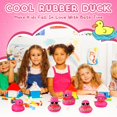 thumbnail image 4 of Decoraciones para salpicadero Honoson Rubber Duck Pink con sombrero y gafas de sol, 4 of 7