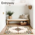 thumbnail image 3 of ODIKA 6'x9' Machine Washable Non-Slip Area Rug, Vintage Medallion Anti Slip Indoor High Traffic Rug, Beige, 478527, 3 of 7