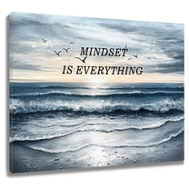 NEONWE Ocean Beach Canvas Wall Art Blue Seascape Sea Wave Prints Posters Living Room Decor Modern Inspirational Quotes Home Art Bedroom Bathroom Office Wall Decor