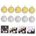 thumbnail image 4 of ELAYARD 10Pcs Bezel Pendant Bases Alloy Crystal Round for Custom Jewelry Projects Handmade Enthusiasts, 4 of 8