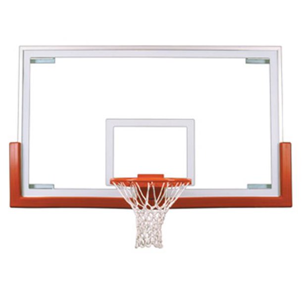 FT234 Tempered Glass 42 X 72 in. Official Glass Backboard, Forest Green