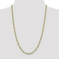 thumbnail image 2 of 14K Rhodium Plated Yellow Gold 3.9mm Semi-solid Pav� Figaro Chain 18 Inch, 2 of 6