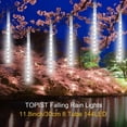thumbnail image 3 of Meteor Shower Rain Lights, Christmas Lights 30cm 8 Tubes 144 LED Icicle Light Outdoor Raindrop Lights, Xmas Wedding Party Tree Valentine Holiday Decoration, 3 of 8