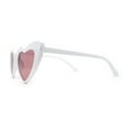 thumbnail image 3 of Girls Kids Size Iconic Cat Eye Heart Shape Cutie Sunglasses White Burgundy Mirror, 3 of 4