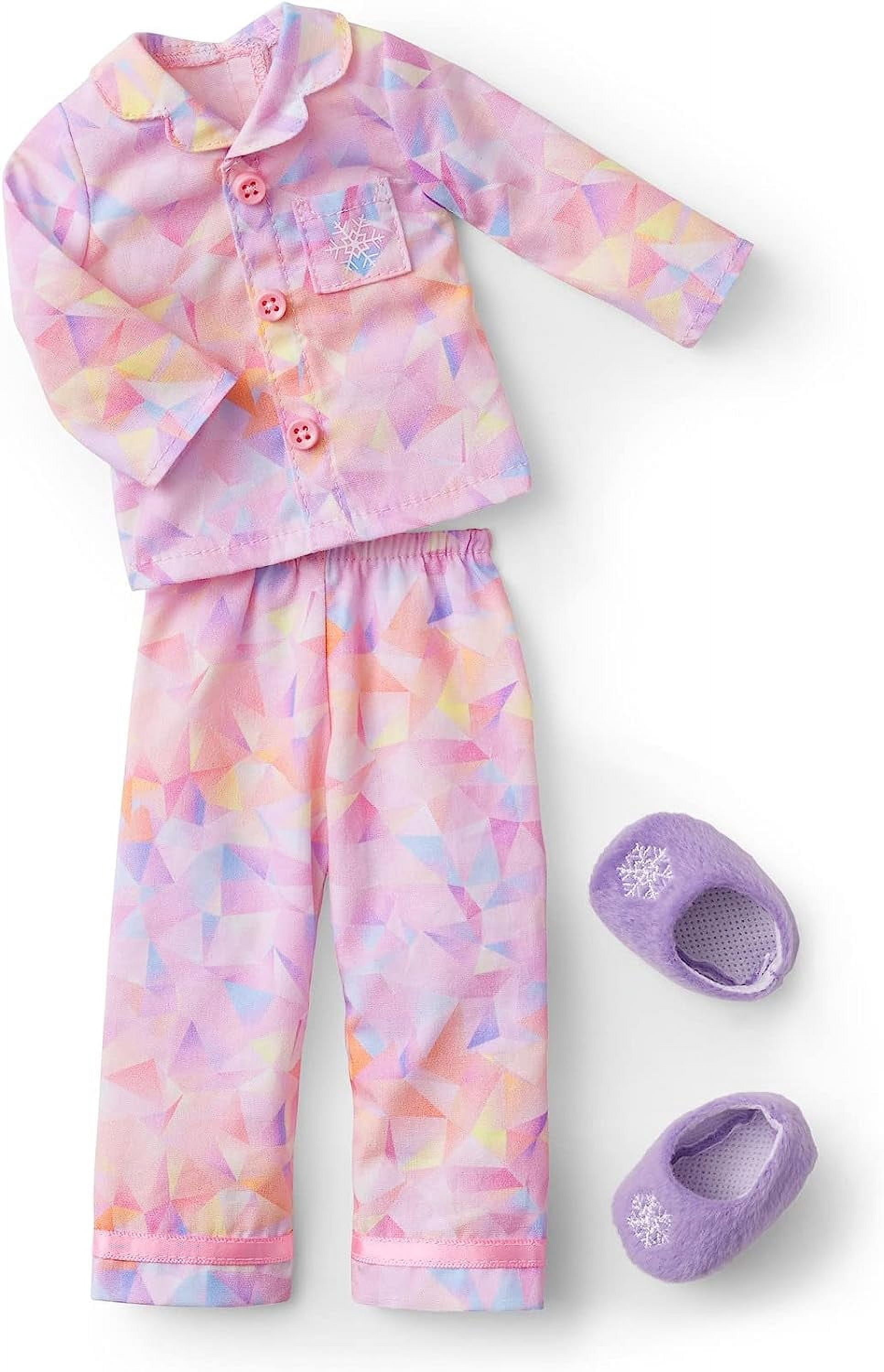 American Girl Doll Outfit Gwynnâs Powder Pink Pajamas Girl of the Year for 14.5" Wellie Wisher Dolls (Doll Not Included)