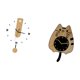 thumbnail image 5 of Reloj de pared de gato con adorno acrílico y números grandes, silencioso, para colgar en casa, cocina, oficina, sala de estar, baño, regalo de, 5 of 8