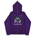 thumbnail image 4 of Sudaderas informales con mariposas Y2k oscuras europeas y americanas para hombres y mujeres, sudaderas con capucha góticas para parejas, sudadera con cremallera de gran tamaño Harajuku, 4 of 5
