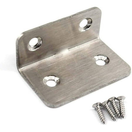 

(10 Pieces) Angle Connector Corner Brackets Stainless Steel L Shape Brace Brackets for Wood Shelving 50x20x30mm AAA-353