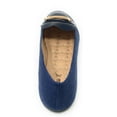 thumbnail image 5 of Victoria K Women's Denim Slip-on With Gold Buckle Ballerina Flats, 5 of 5