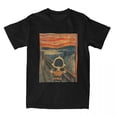 thumbnail image 5 of Camiseta de algodón para hombre con diseño artístico de Snoopy, Charlie Brown, Peanuts, Scream, cuello redondo, manga corta, idea de regalo, 5 of 5