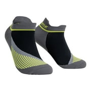 Nspire Sport Run Low Rise Ankle Socks Black and Yellow, Medium, Adult, Unisex