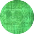 thumbnail image 1 of Ahgly Company Indoor Round Abstract Green Modern Area Rugs, 3' Round, 1 of 4