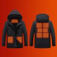 thumbnail image 6 of Herrnalise Outdoor Warm Clothing Heated For Riding Skiing Fishing Charging Via Heated Coat Black, 6 of 9