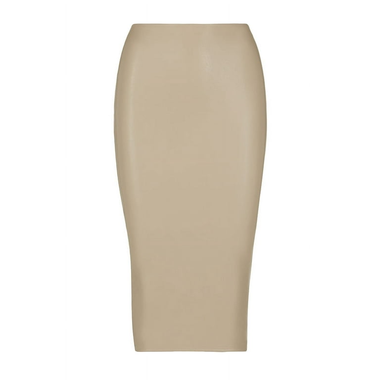 Commando Faux Leather Midi Skirt SK06 - Walmart.com Commando Faux Leather Midi Skirt SK06 - Walmart.com